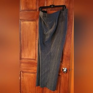 Gray pants with pinstripes